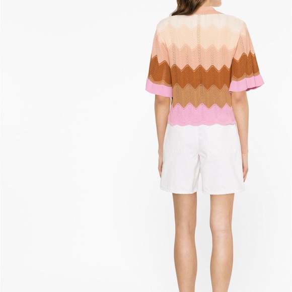 SANDRO
short-sleeve knitted top wavy pattern - Picture 3 of 7